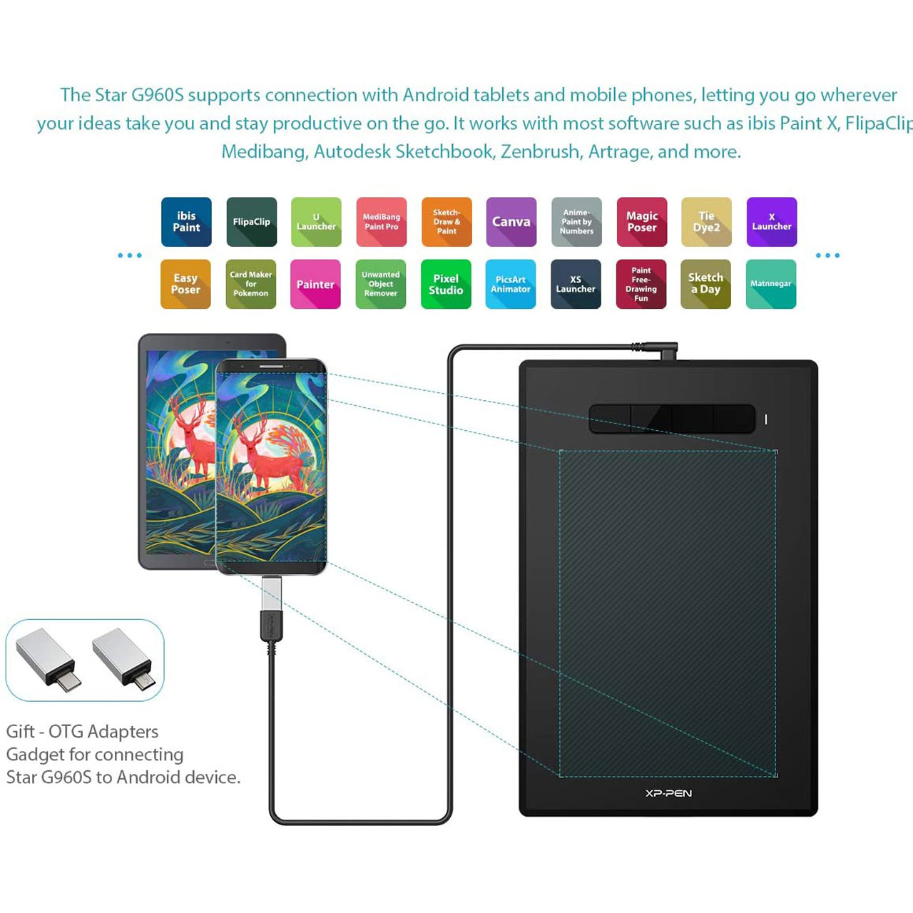 قلم نوری ایکس پی.پن مدل XP Pen Star G960S plus - Image 5