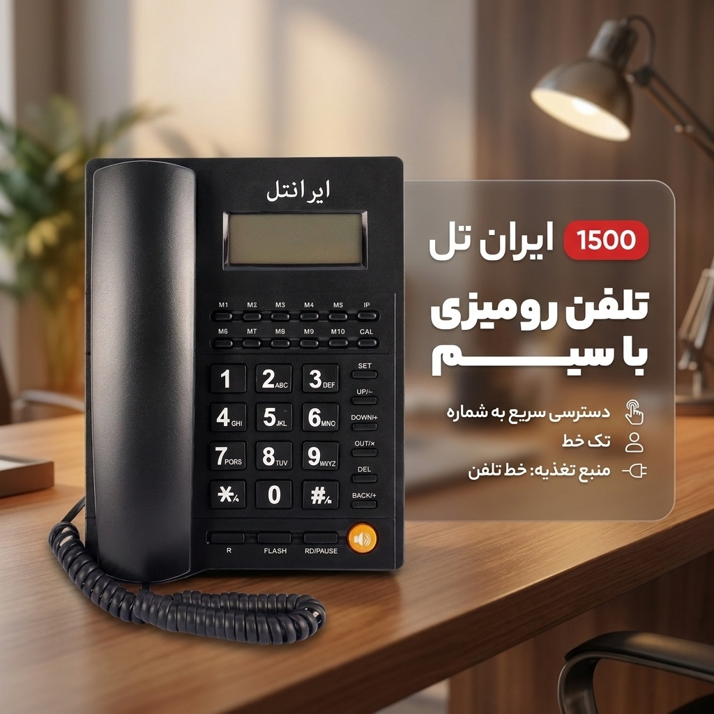 تلفن رومیزی ایرانتل مدل 1500 - Image 2