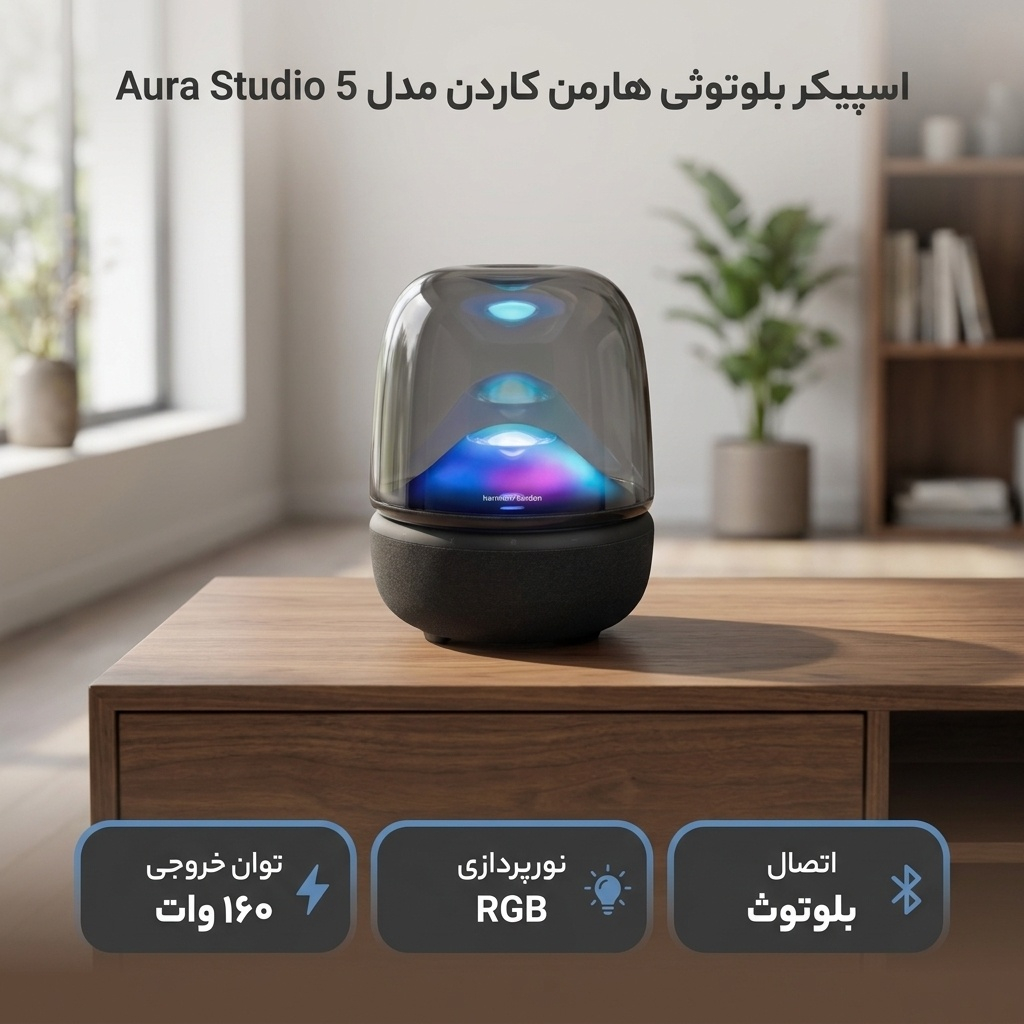 اسپیکر بلوتوثی هارمن کاردن مدل Aura Studio 5 - Image 2