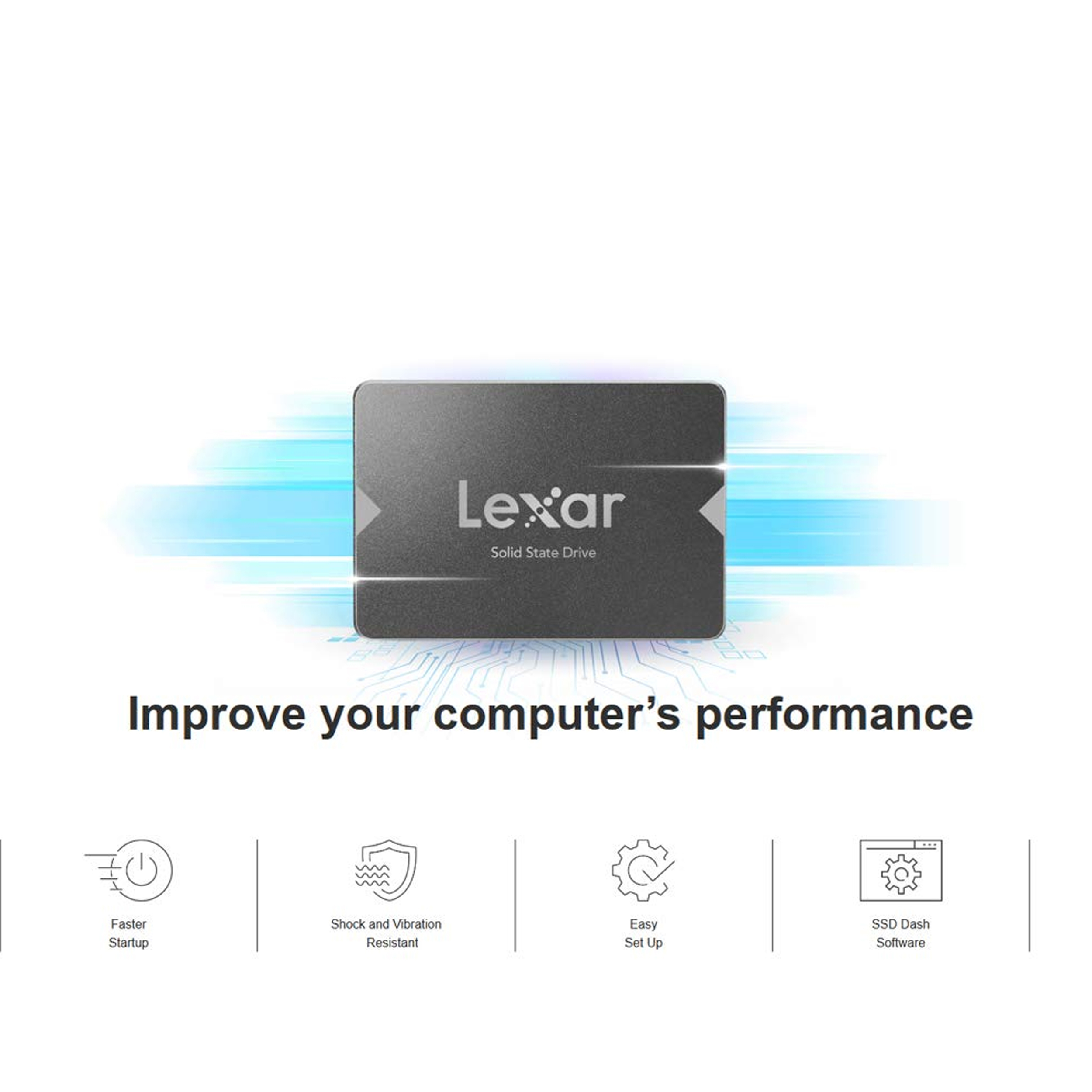 اس اس دی اینترنال SATA III لکسار مدل NS100 ظرفیت 256 گیگابایت - Image 6