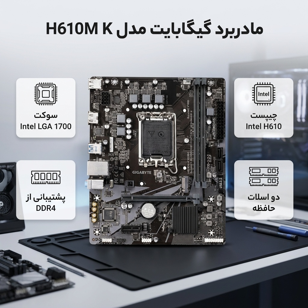 مادربرد گیگابایت مدل GIGABYTE H610M K - Image 2