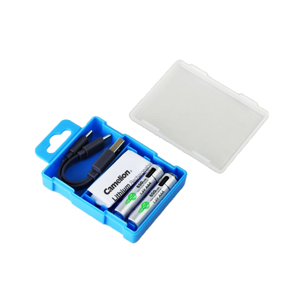باتری نیم قلمی قابل شارژ کملیون مدل 1.5VLi-AAA650 بسته دو عددی - Image 4
