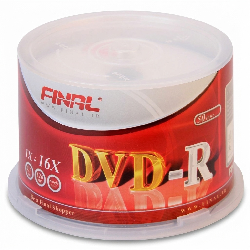 دی وی دی خام فینال مدل DVD-R بسته 50 عددی