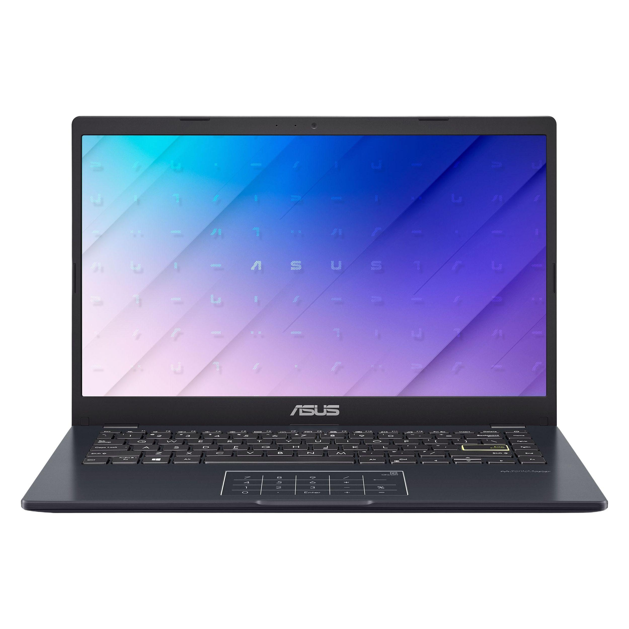 لپ‌تاپ ایسوس مدل Vivobook Go 14 E410KA-CL464 با پردازنده Celeron N4500، رم DDR4 4GB، حافظه eMMC با ظرفیت 64GB، نمایشگر 14 اینچ TN با وضوح HD، دارای نامبرپد دیجیتال