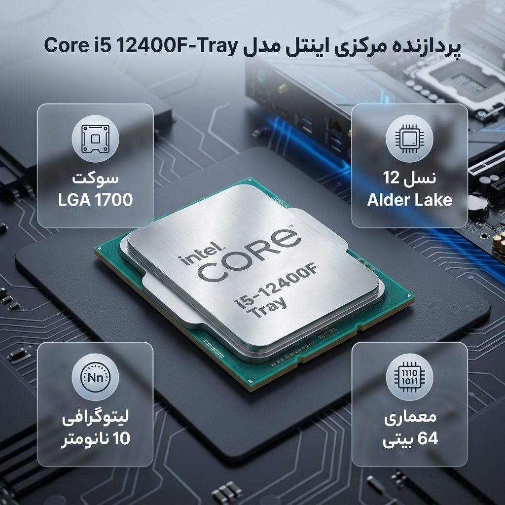 پردازنده مرکزی اینتل مدل Core i5 12400F-Tray - Image 2