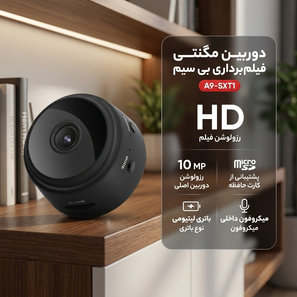 دوربین مگنتی فیلم برداری بی سیم مدل A9-SXT1 - Image 2