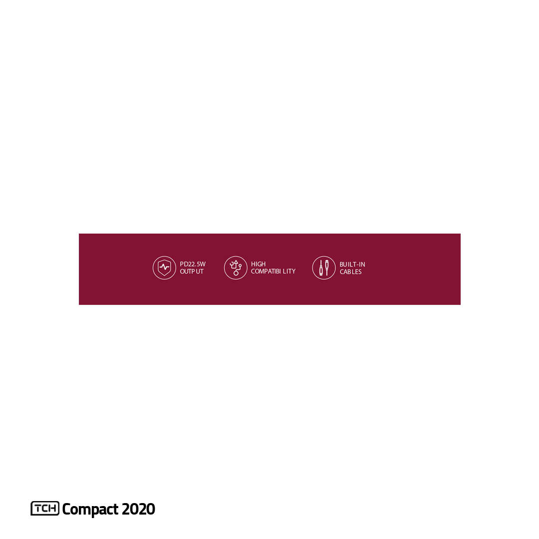 پاوربانک 22.5 وات تی سی اچ مدل Compact 2020 ظرفیت 20000 میلیآمپرساعت به همراه 2 عدد کابل USB-C / لایتنینگ - Image 8
