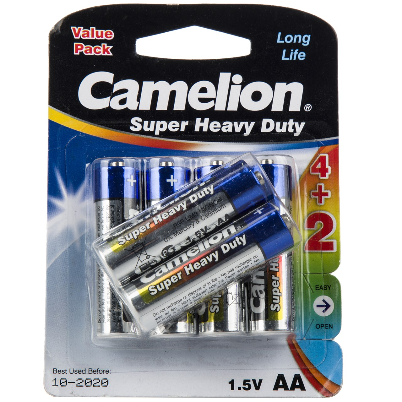 باتری قلمی کملیون مدل Super Heavy Duty بسته 6 عددی - Image 2