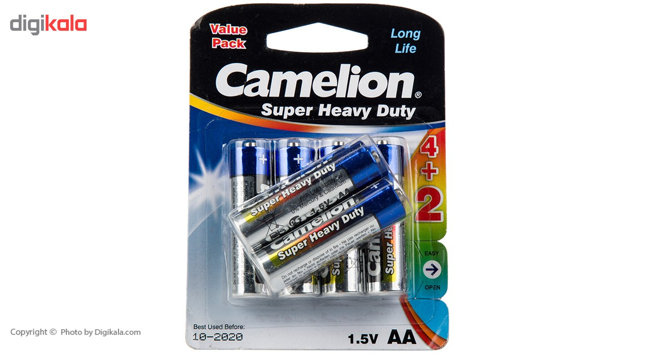 باتری قلمی کملیون مدل Super Heavy Duty بسته 6 عددی - Image 4