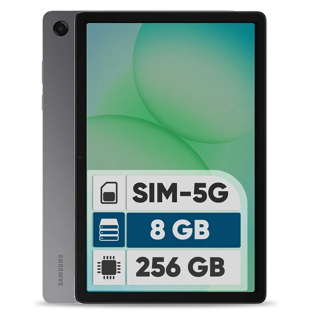 تبلت 11 اینچ سامسونگ مدل Galaxy Tab A11 Plus 5G، ظرفیت 256 گیگابایت و رم 8 گیگابایت، قابلیت پشتیبانی از سیم کارت، رزولوشن دوربین 8 مگاپیکسل