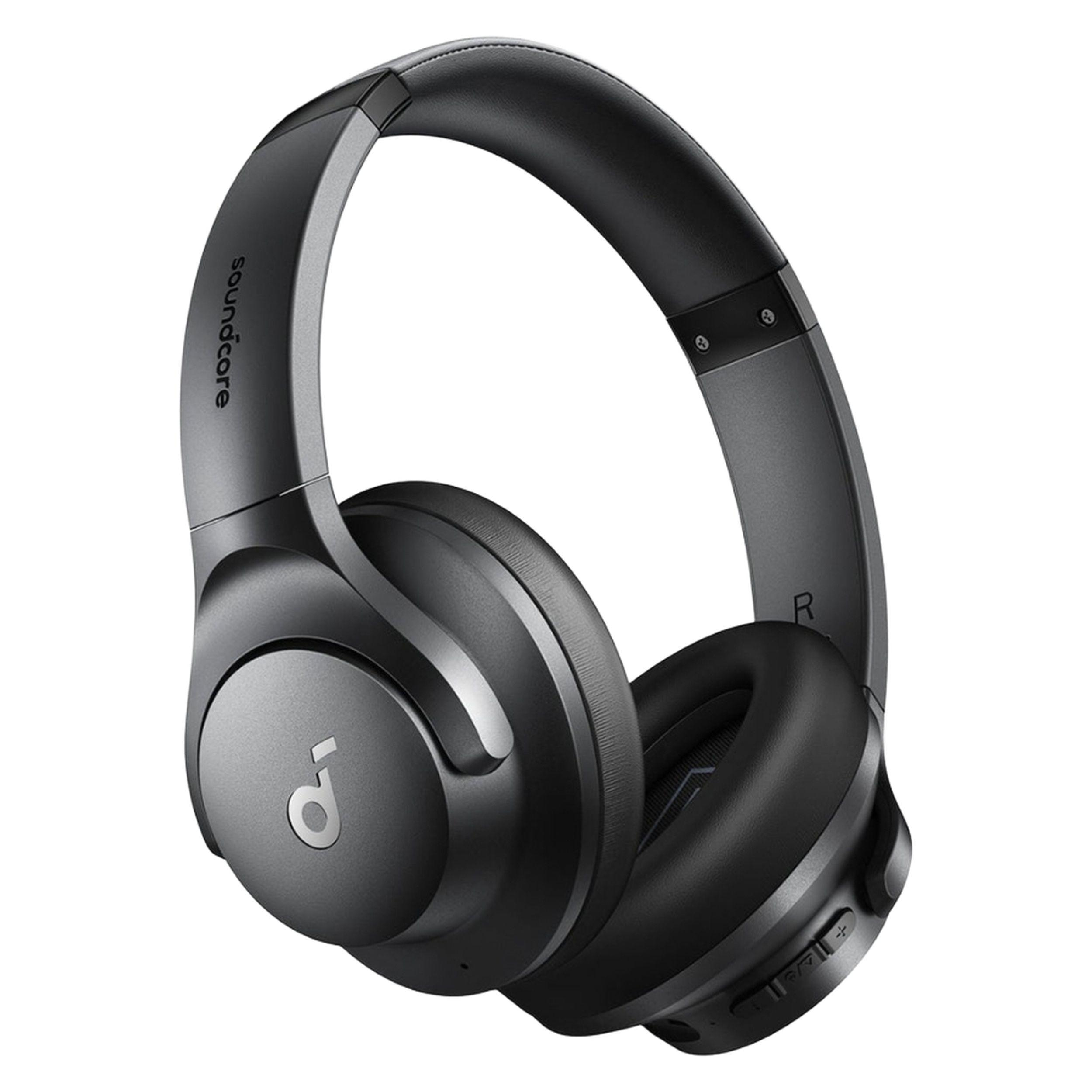 هدفون بلوتوثی انکر مدل Soundcore Q20i با نویز کنسلینگ فعال (ANC)، درگاه شارژ USB Type-C، دارای 2 میکروفون داخلی و 2 میکروفون خارجی، پشتیبانی از صدای Hi-Res از طریق کابل AUX - Image 2