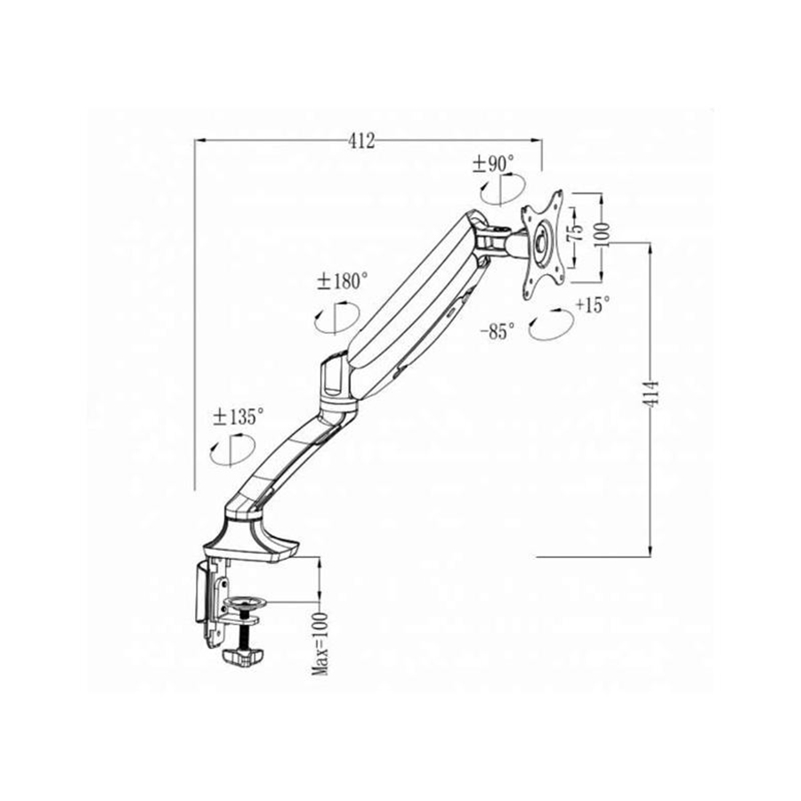 پایه نگهدارنده مانیتور ارگو مدل WLA004 - Image 10