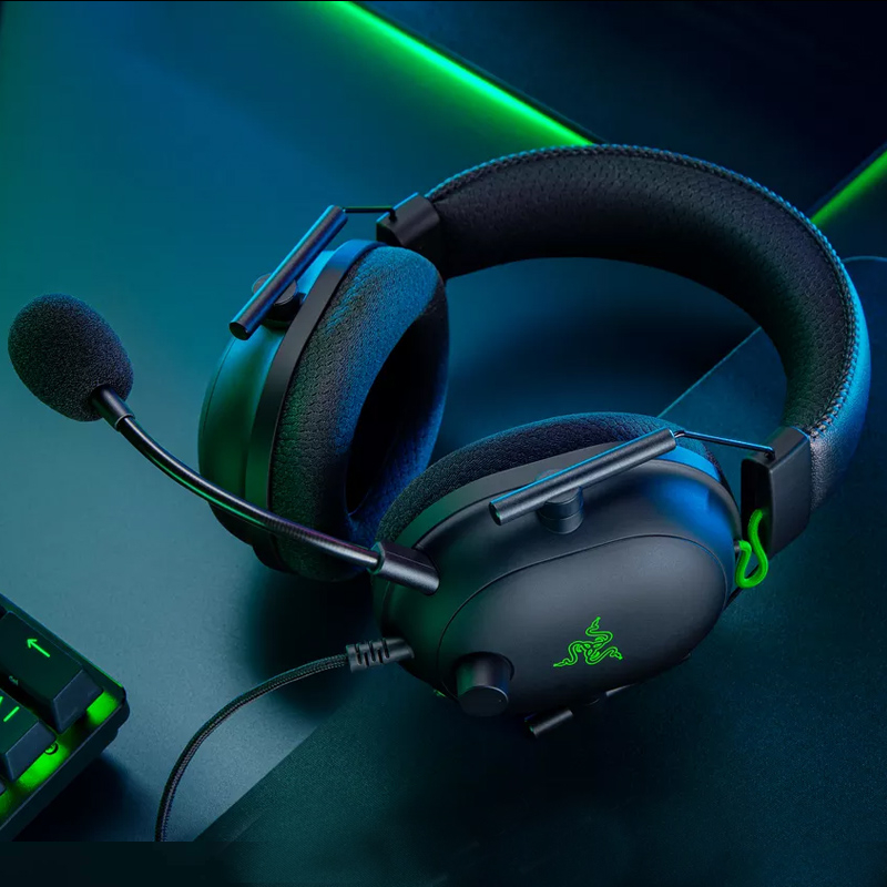 هدست گیمینگ ریزر مدل BlackShark V2 X با نویز کنسلینگ بدنه و نویز کنسلینگ میکروفون (ENC)، اتصال از طریق جک 3.5 میلیمتری، دارای صدای فراگیر 7.1 کاناله، دارای تکنولوژی صدای 360 درجه - Image 9