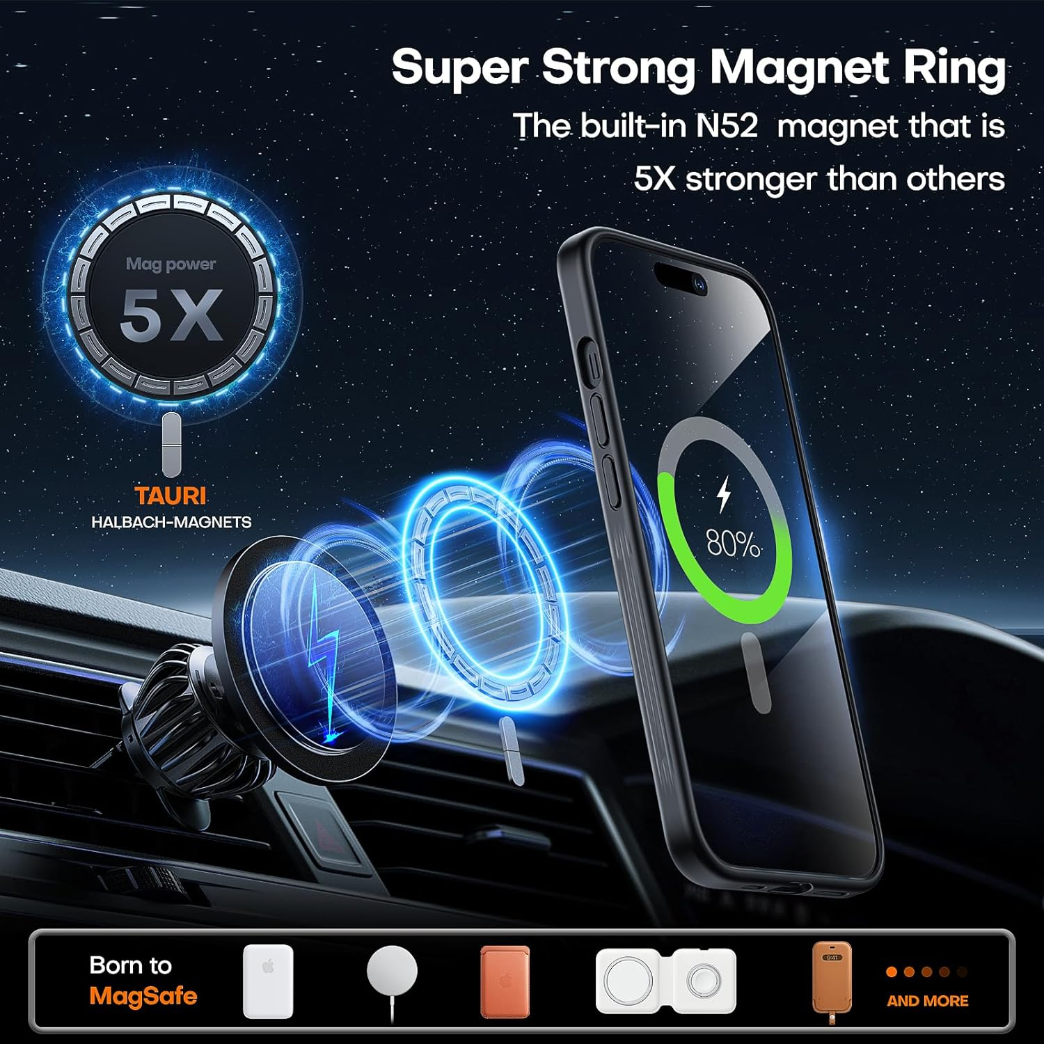 کاور موفی مدل Magsafe_14PROMAX مناسب برای گوشی موبایل اپل iPhone 14 Promax به همراه محافظ لنز دوربین - Image 9