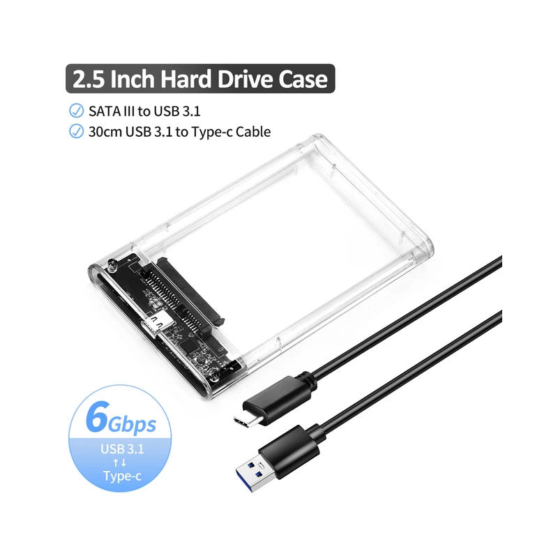 قاب هارد دیسک 2.5 اینچ اکسترنال USB-C مدل US-128 - Image 5