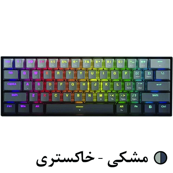 کیبورد گیمینگ ردراگون مدل K617 FIZZ، سوییچ مکانیکال قرمز، Tenkeyless، نورپردازی RGB - Image 28