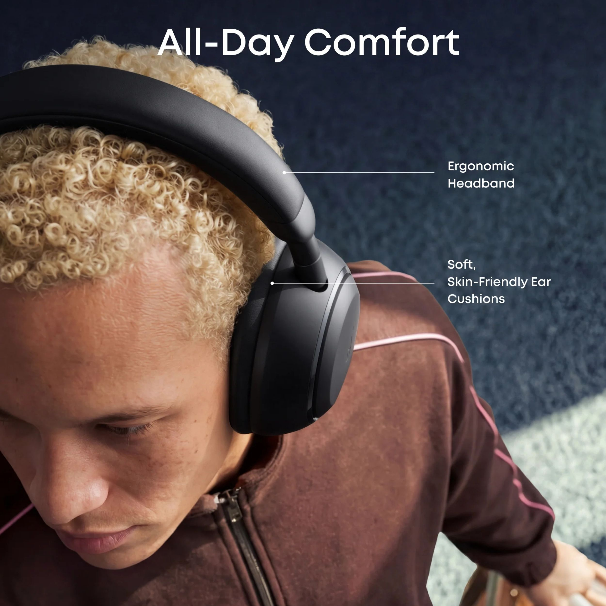 هدفون بلوتوثی انکر مدل Soundcore Space 2 با نویز کنسلینگ فعال ANC، صدای Hi-Res و شارژدهی تا 70 ساعت - Image 10