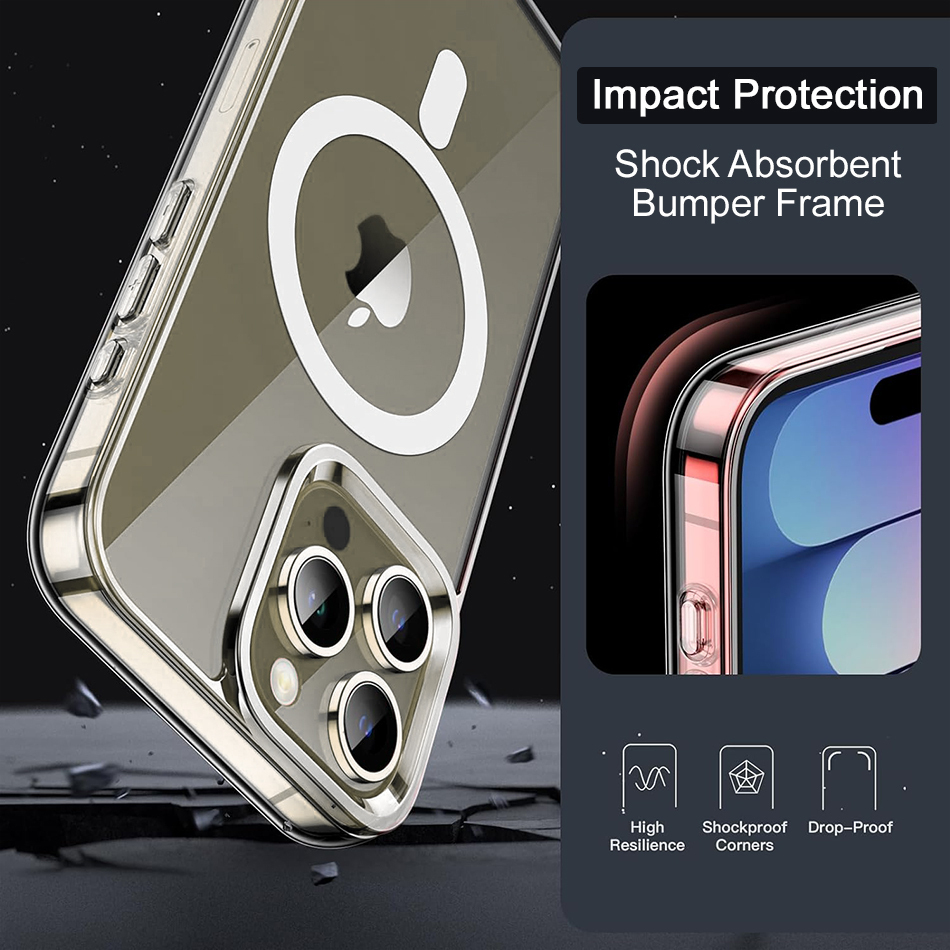 کاور قاب تک مدل مگ سیف magsafe مناسب برای گوشی موبایل اپل iPhone 15 Pro Max - Image 2