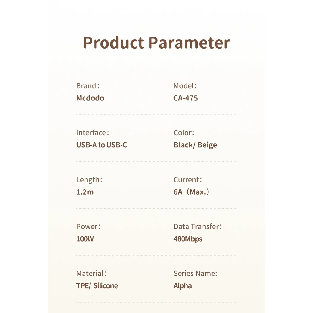 کابل تبدیل USB به USB-C مک دودو مدل CA-475 طول 1.2 متر - Image 17
