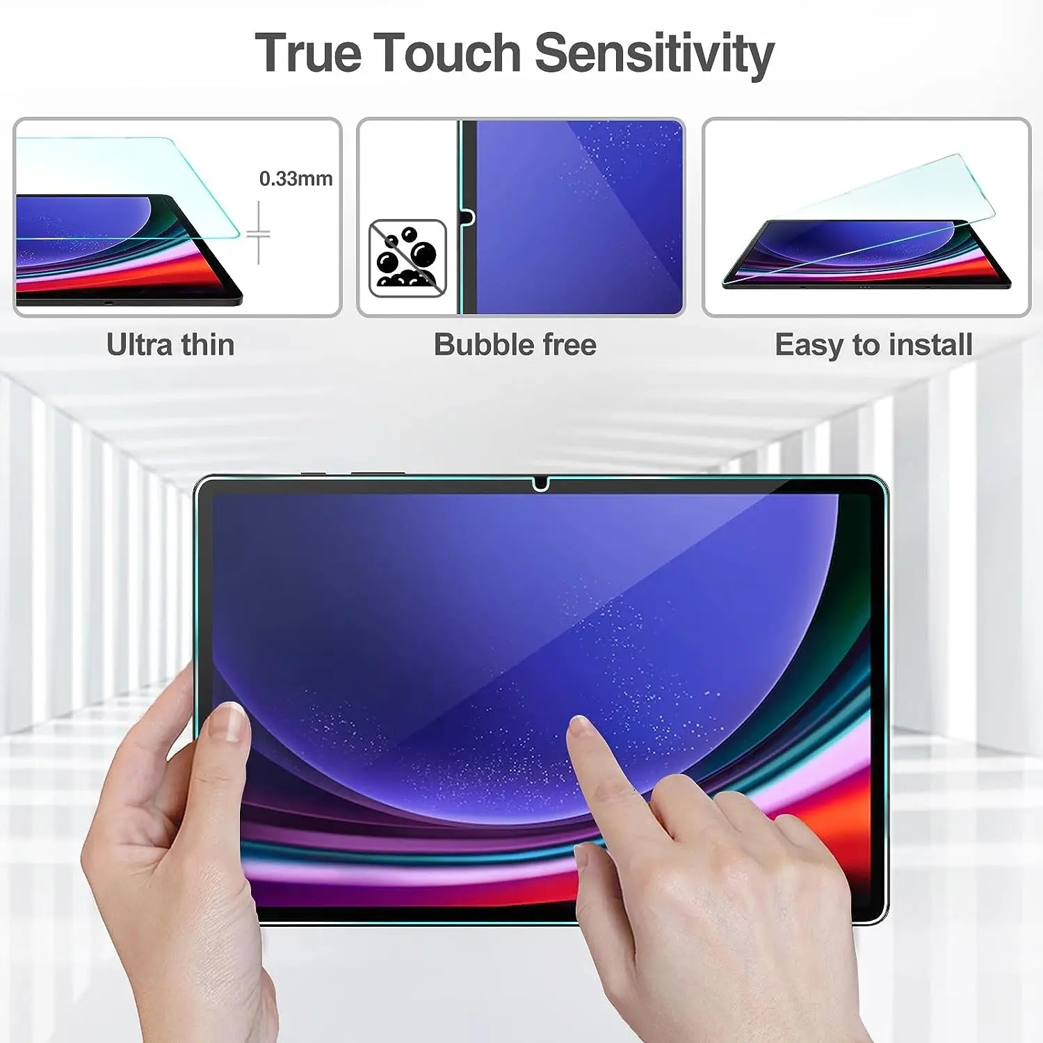 محافظ صفحه نمایش شیشه ای بادیگارد مدل TabG مناسب برای تبلت سامسونگ Galaxy A11 Plus 11 inch - Image 6