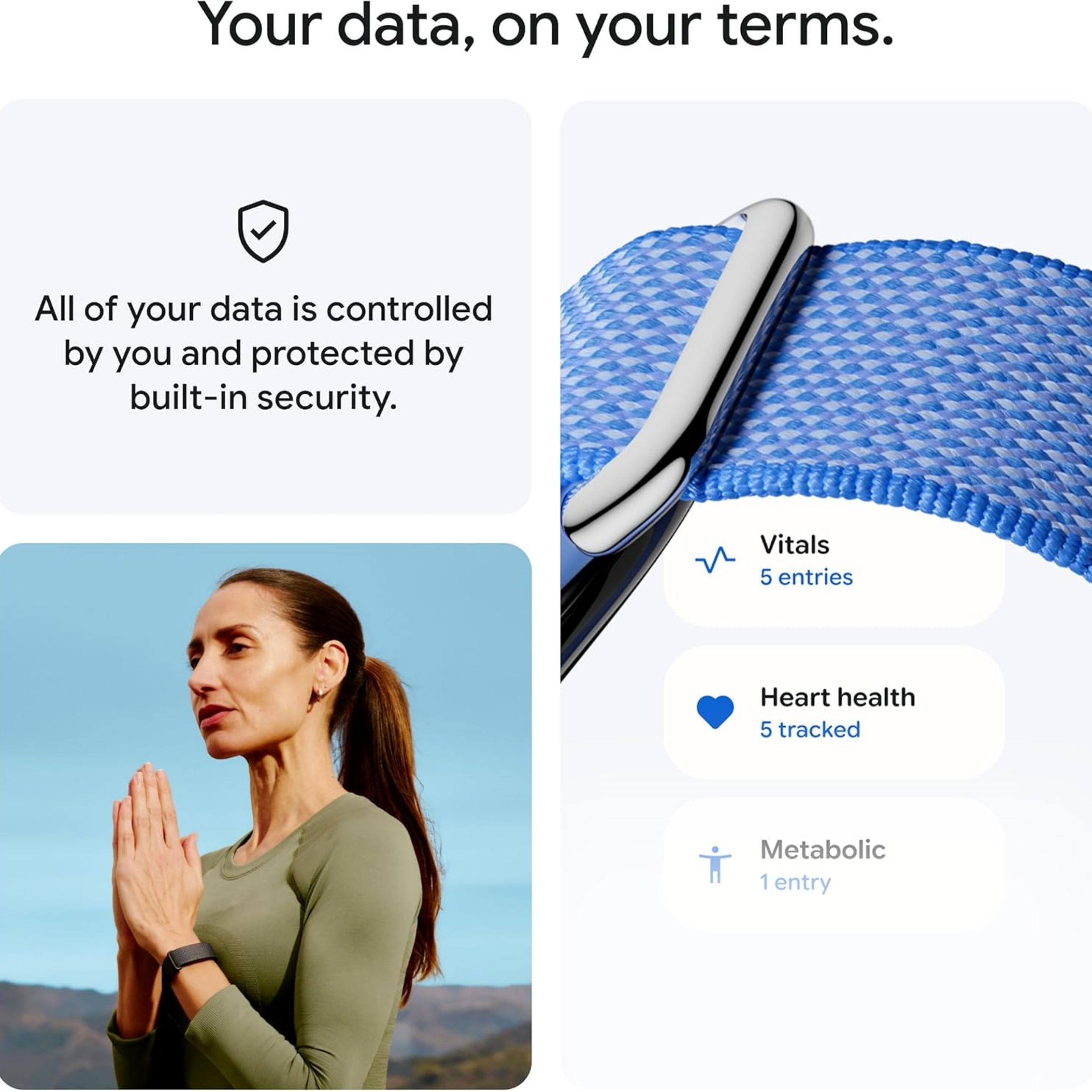 مچ بند هوشمند گوگل مدل Fitbit Air با بند پارچهای - Image 16