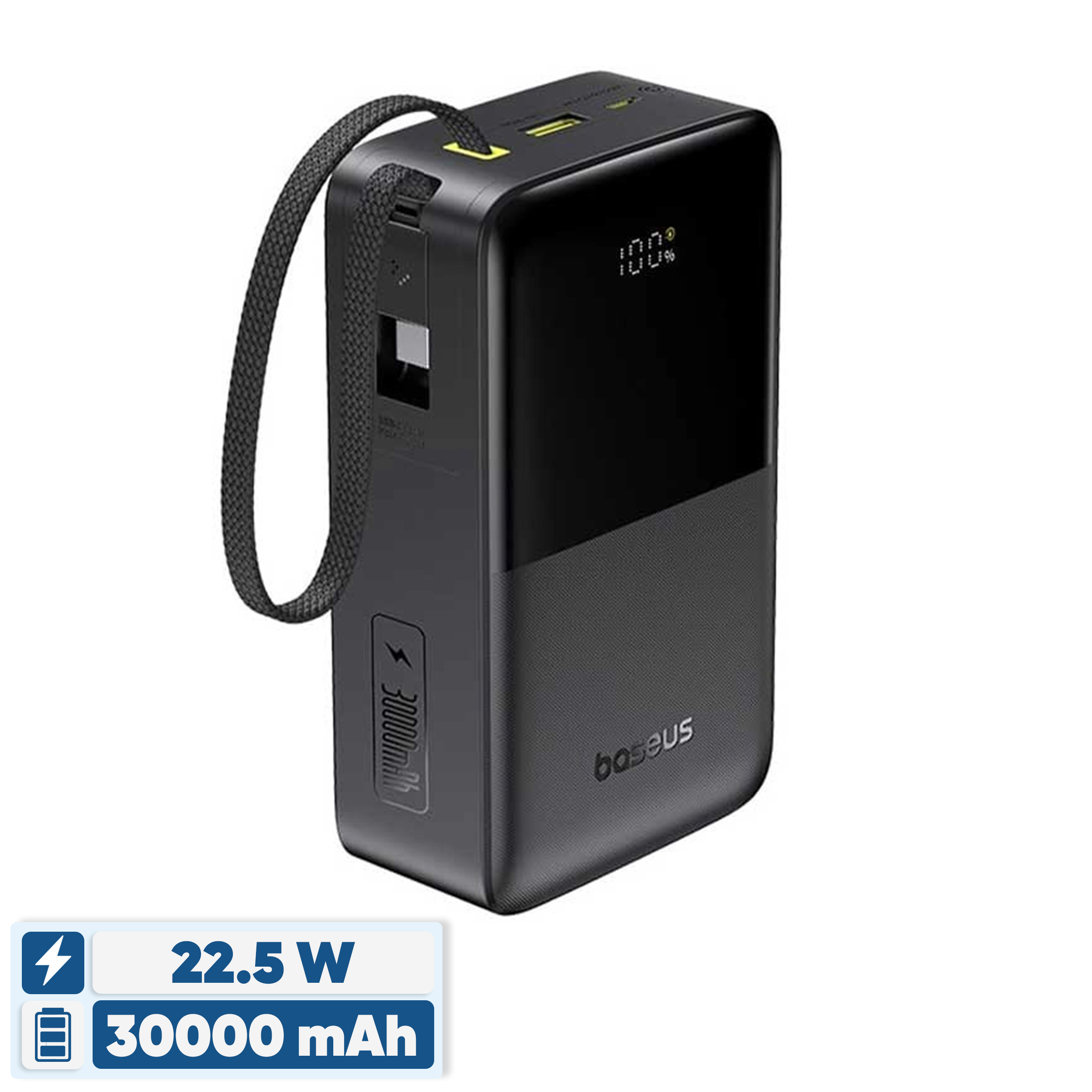 پاوربانک 22 وات بیسوس مدل EnerFill FC51 Bipow 2 Pro ظرفیت 30000 میلیآمپرساعت به همراه کابل متصل USB-C - Image 3