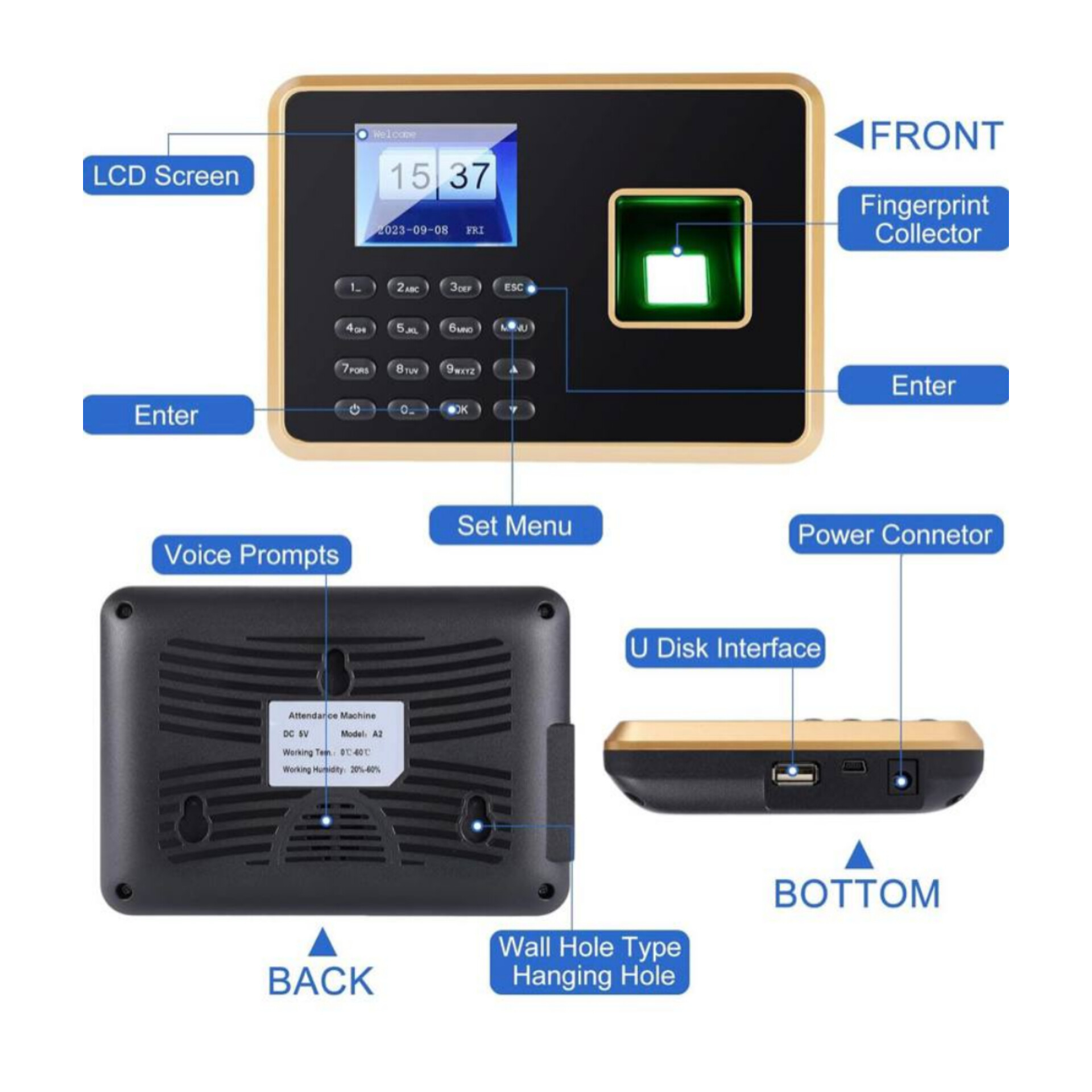 دستگاه حضور و غیاب مدل Kamatec K10 - Image 11