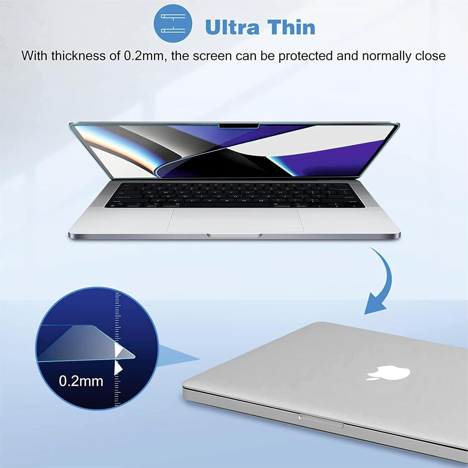 محافظ صفحه نمایش شیشه ای بادیگارد مدل TabG مناسب برای لپ تاپ اپل MacBook Air 13.6 inch M2 / M3 / M4 - Image 6