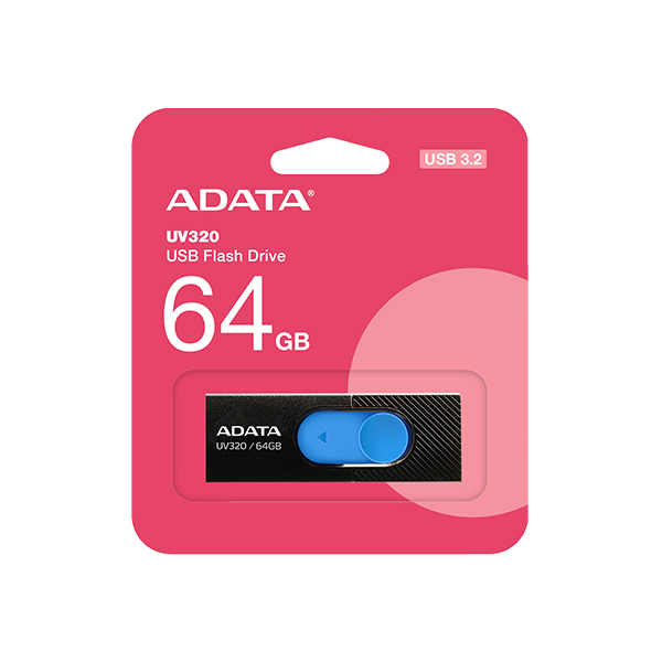 فلشمموری کشویی ای دیتا مدل UV320 ظرفیت 64 گیگابایت با رابط USB 3.2 Gen1 سرعت انتقال تا 10 گیگابیت بر ثانیه و سازگار با ویندوز، مک، لینوکس، گوشی و تلویزیون - Image 7