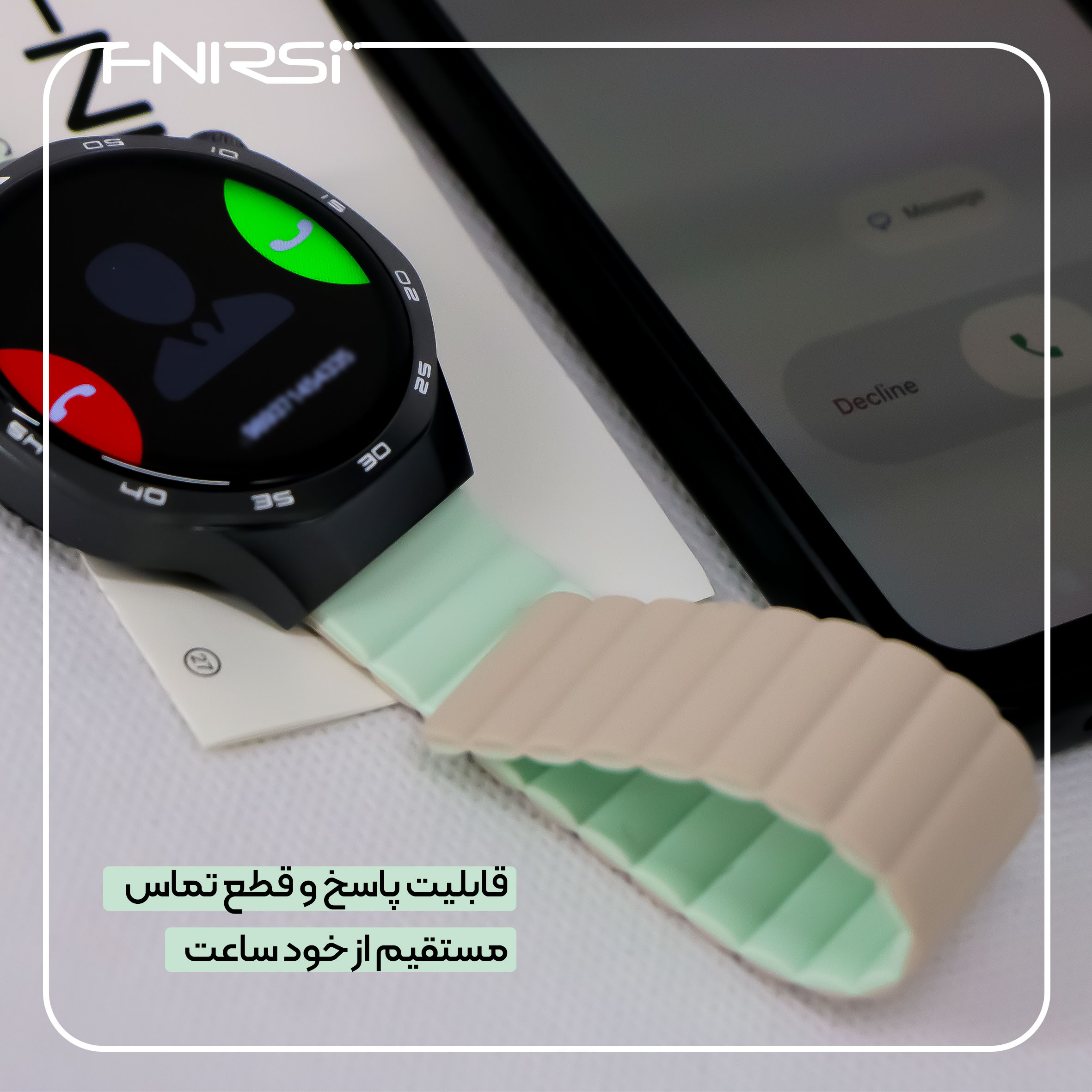 ساعت هوشمند 47 میلی متری فنیرسی مدل S370i با بند سیلیکونی - Image 11