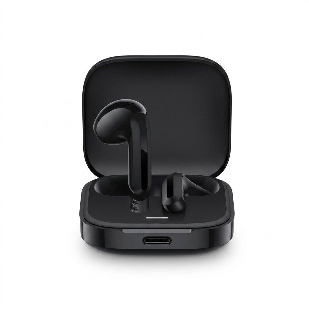 هدفون بلوتوثی شیائومی مدل Redmi Buds 6 Active با نویز کنسلینگ میکروفون (ENC)، درگاه شارژ USB Type-C، دارای دو میکروفون با قابلیت حذف نویز، پشتیبانی از فرمان لمسی، مقاوم در برابر رطوبت و عرق (IPX4)