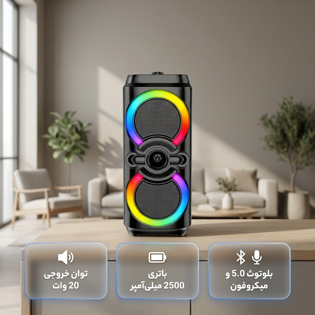 اسپیکر بلوتوثی قابل حمل سینگ ای مدل ZQS8285XW - Image 11