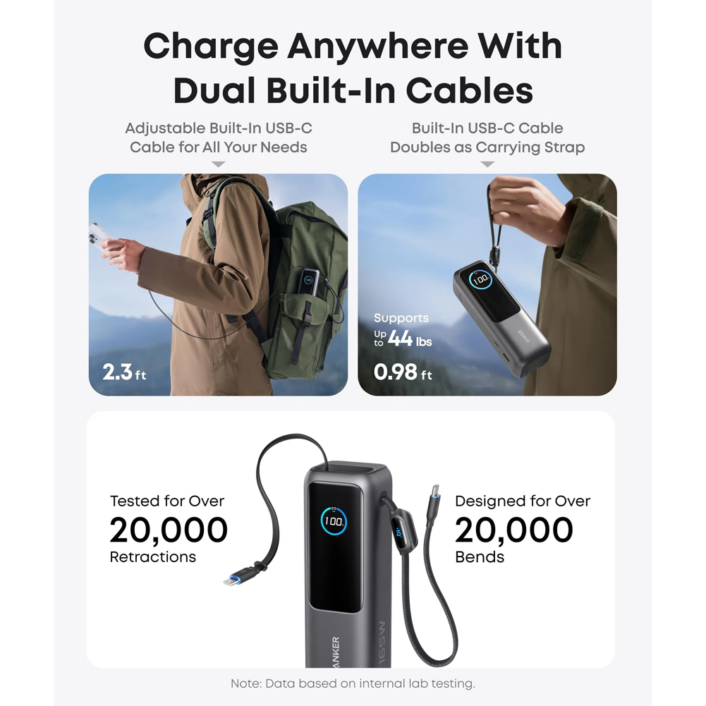 پاوربانک 100 وات انکر مدل A1695 ظرفیت 25000 میلی آمپر ساعت به همراه دو کابل USB-C - Image 13