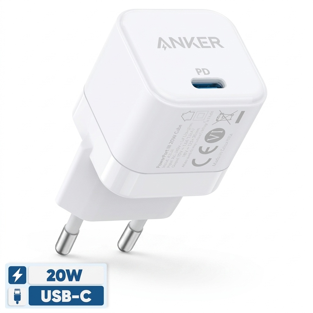 شارژر دیواری 20 وات انکر مدل PowerPort III A2149 Cube