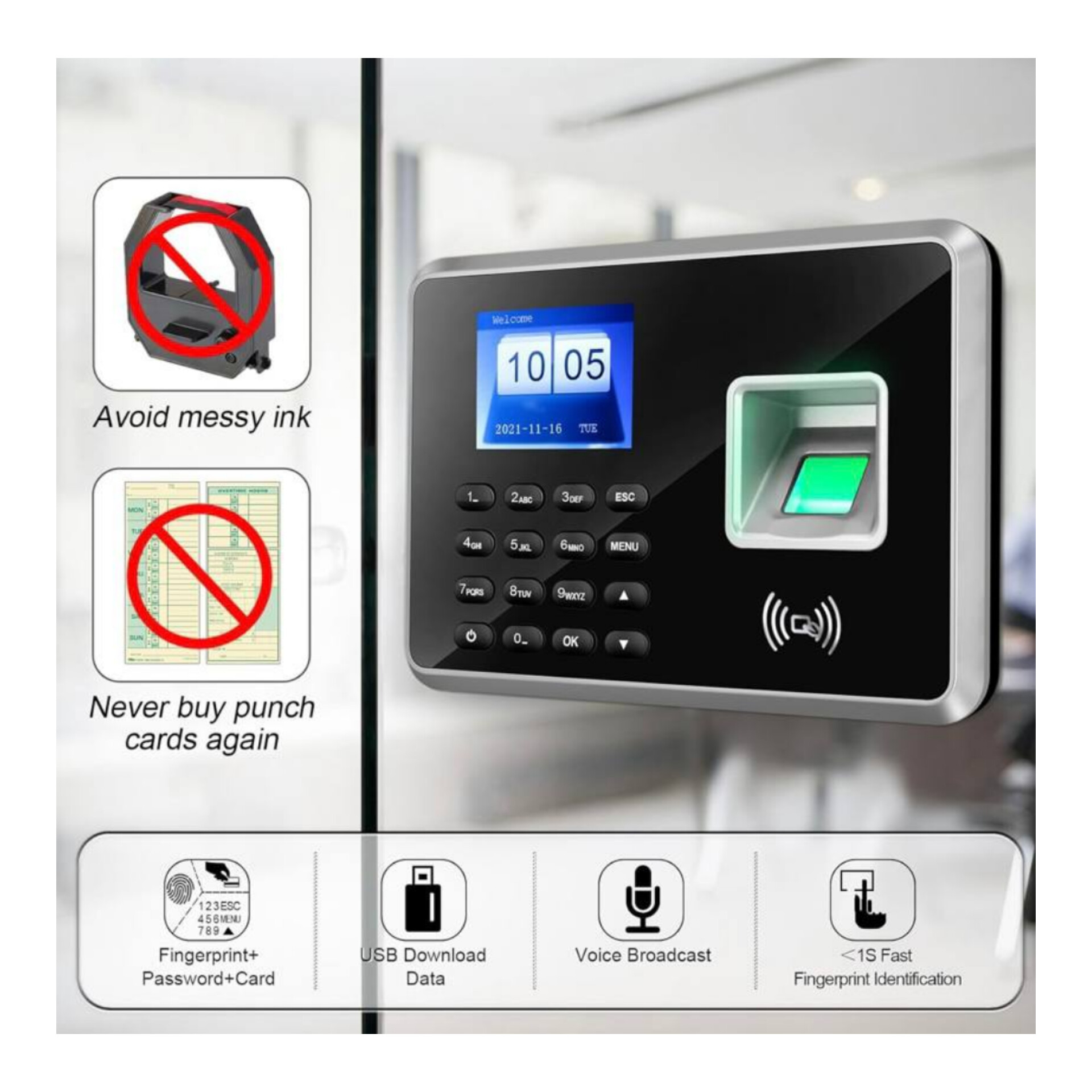 دستگاه حضور و غیاب مدل Kamatec K10 - Image 10