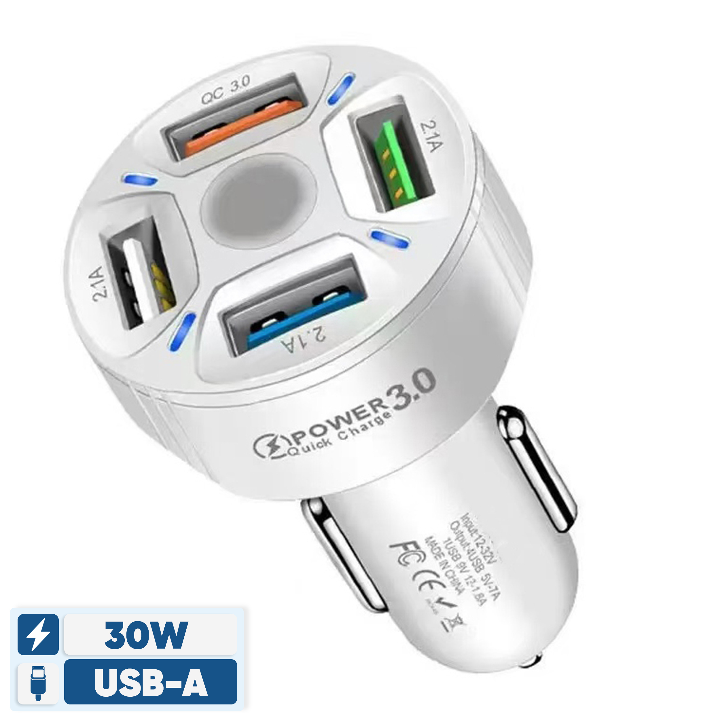 شارژر فندکی 30 وات چهار پورت مدل BK-360 - Image 2