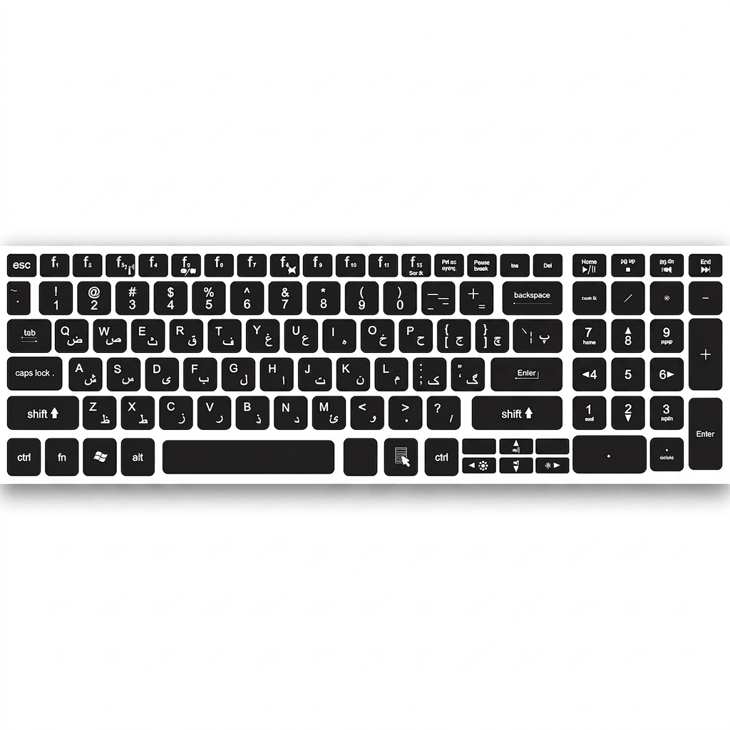 برچسب حروف فارسی کیبورد مدل bl-ck_N1