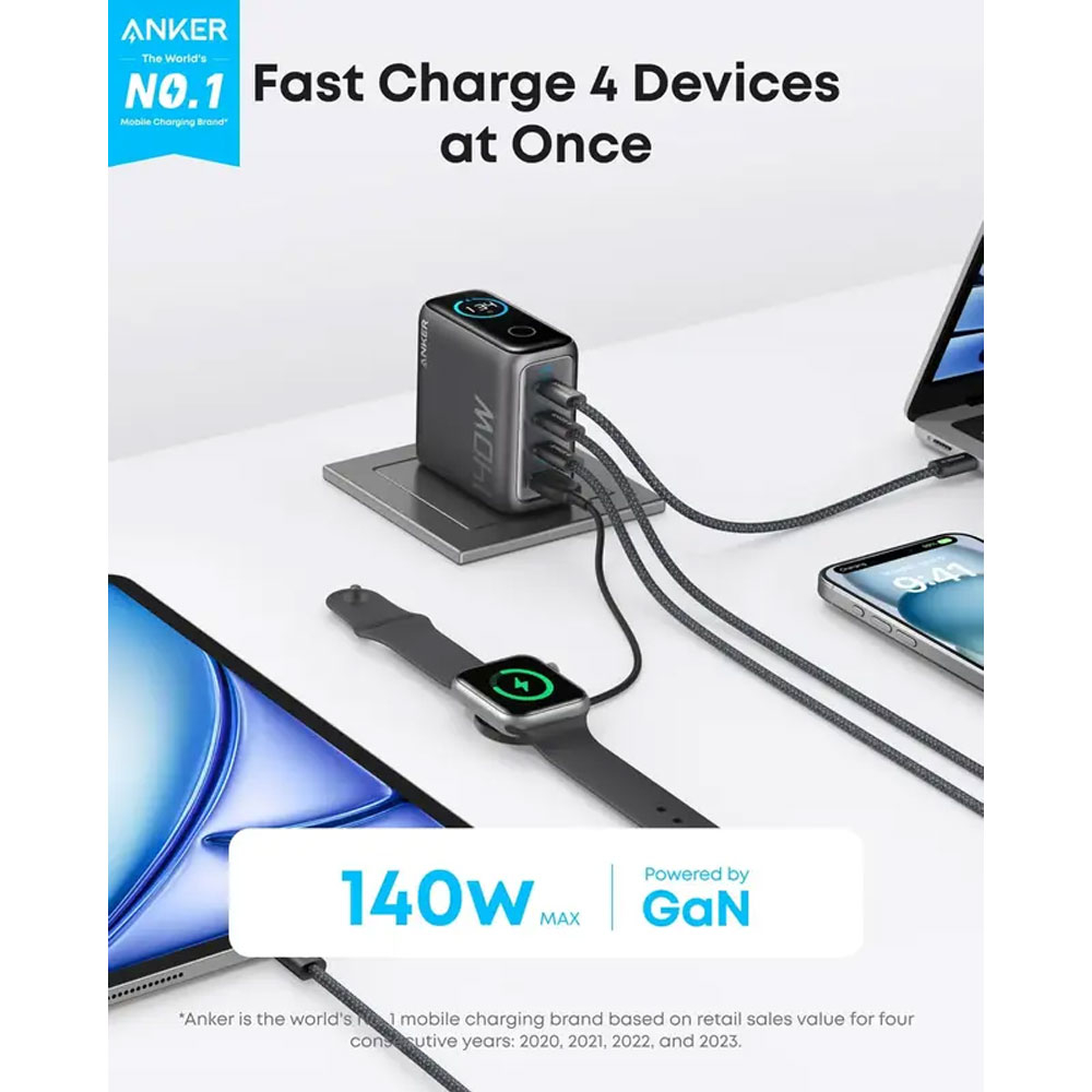 شارژر دیواری 140 وات انکر مدل A2697 به همراه کابل USB-C به طول 1.5 متر - Image 8