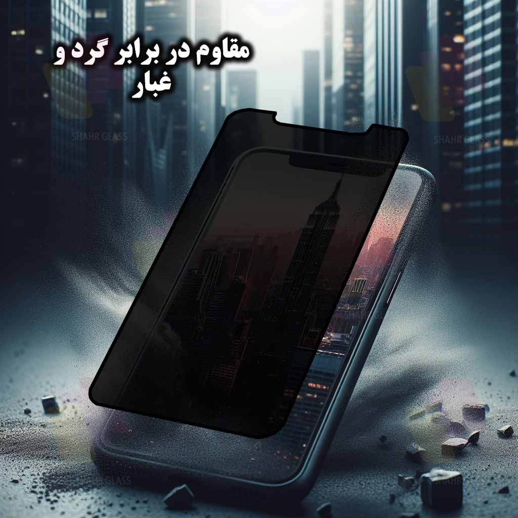 محافظ صفحه نمایش حریم شخصی شهر گلس مدل PRIVFULLS مناسب برای گوشی موبایل اپل iPhone 12 Pro / 12 - Image 5