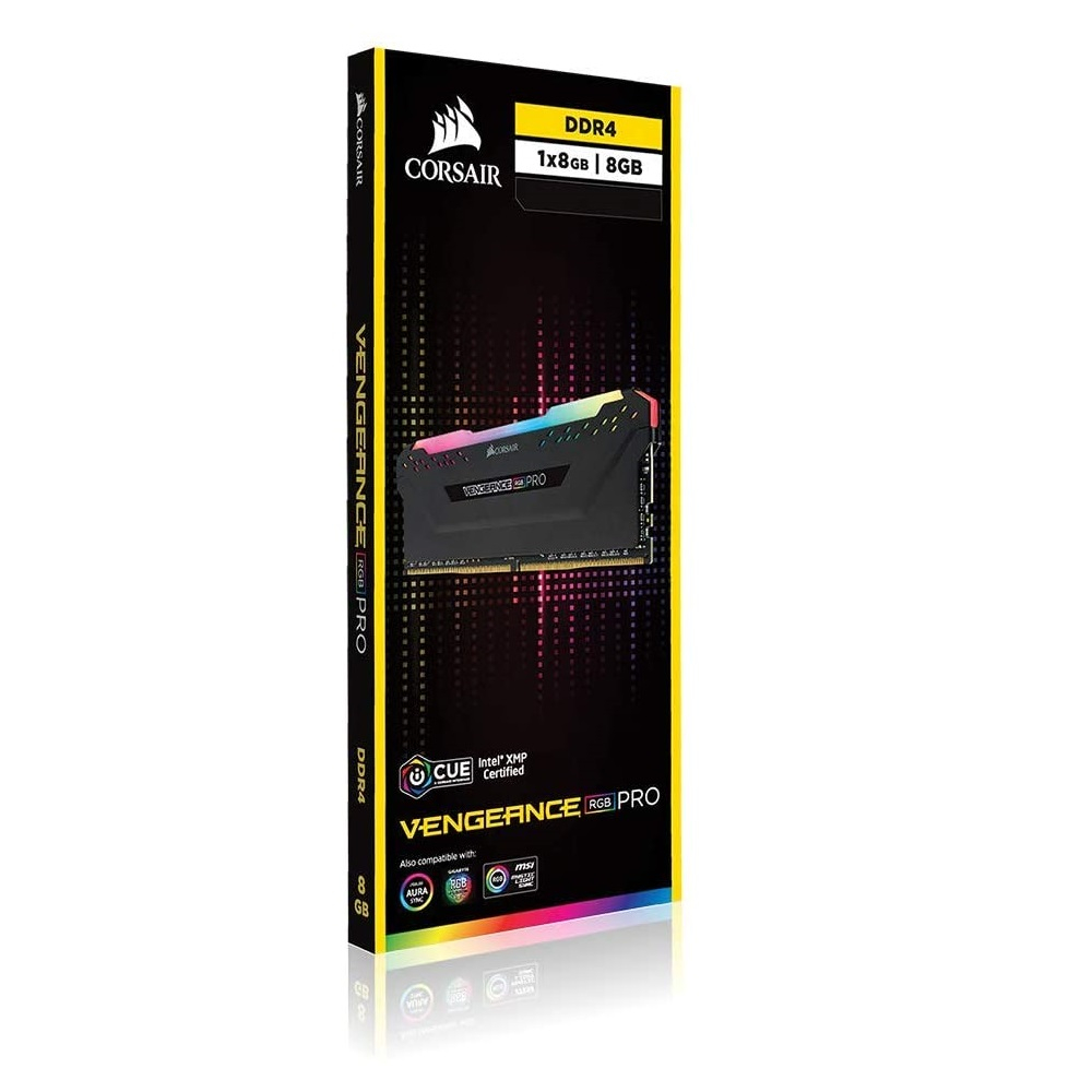 رم دسکتاپ DDR4 8 گیگابایت کورسیر مدل VENGEANCE RGB با فرکانس 3200 مگاهرتز، تایمینگ CL16 و هیتسینک - Image 2