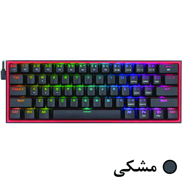 کیبورد گیمینگ ردراگون مدل K617 FIZZ، سوییچ مکانیکال قرمز، Tenkeyless، نورپردازی RGB - Image 24