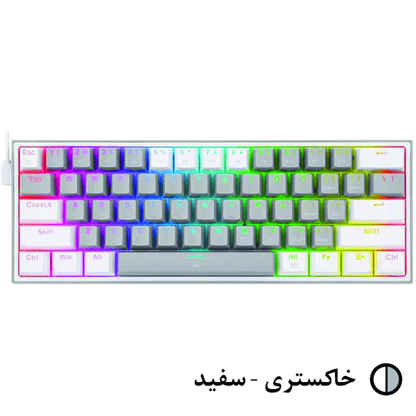 کیبورد گیمینگ ردراگون مدل K617 FIZZ، سوییچ مکانیکال قرمز، Tenkeyless، نورپردازی RGB - Image 21