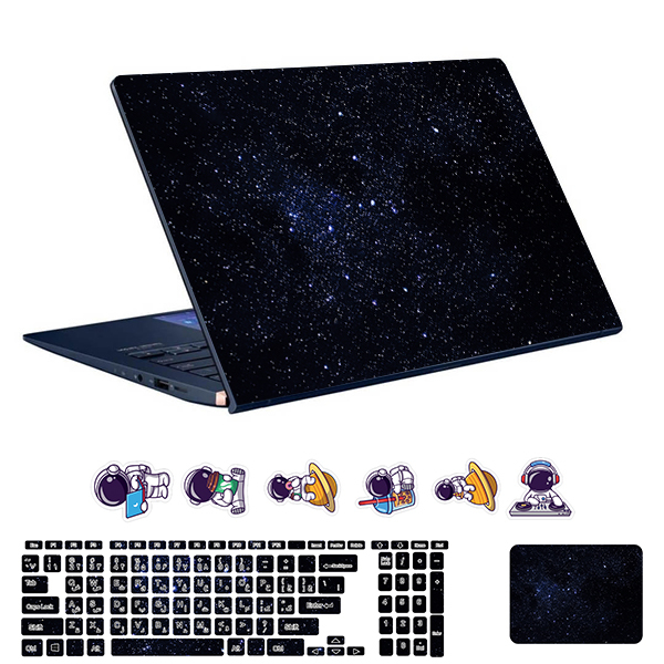 استیکر لپ تاپ توییجین و موییجین طرح Space کد 182 مناسب برای لپ تاپ 15.6 اینچ به همراه برچسب حروف فارسی کیبورد - Image 2
