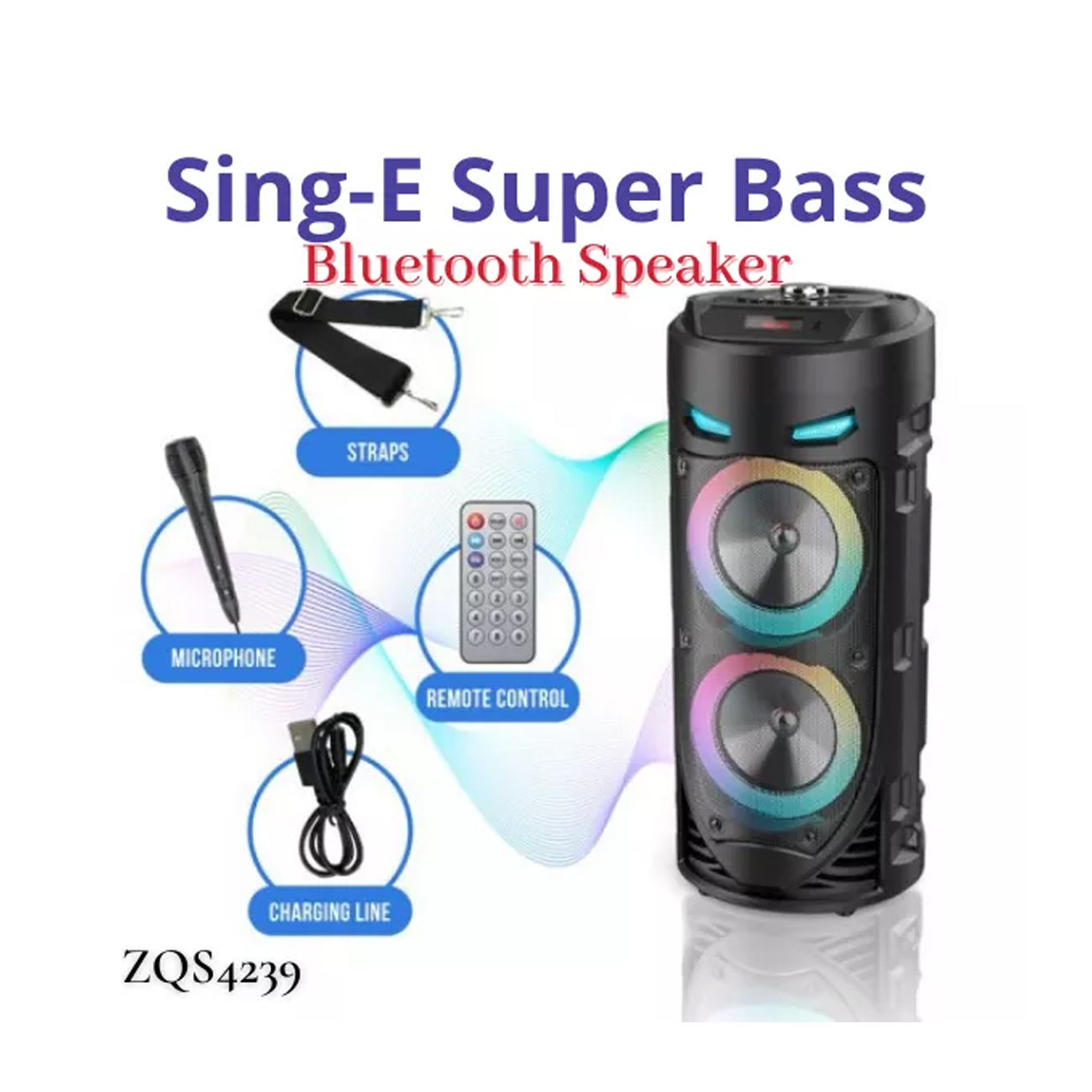 اسپیکر بلوتوثی قابل حمل مدل ZQS4239 - Image 12