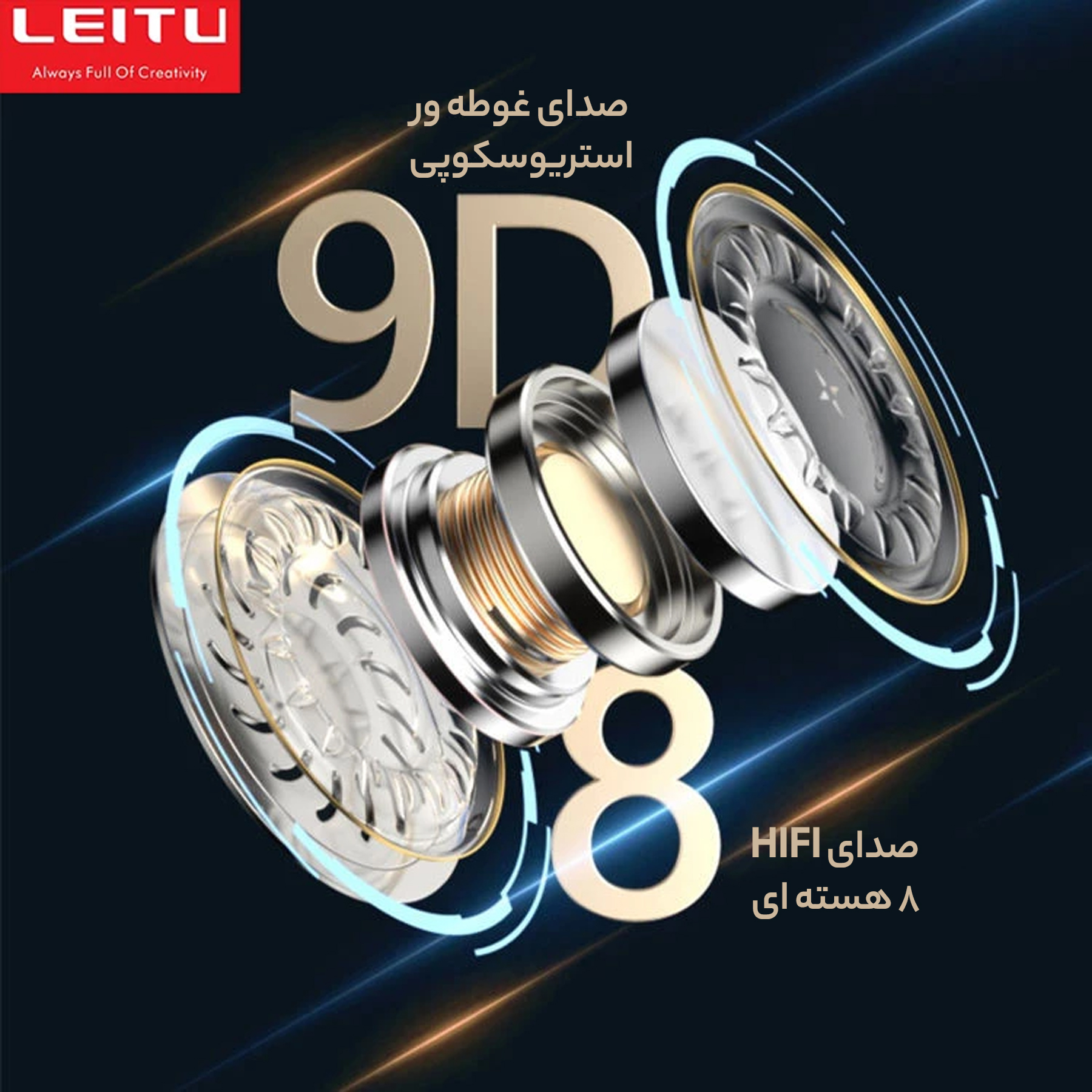 هندزفری لیتو مدل LE-14 بدون قابلیت نویز کنسلینگ، اتصال از طریق جک 3.5 میلی متری صدا، دارای ارگونومی مناسب جهت قرارگیری در گوش - Image 8