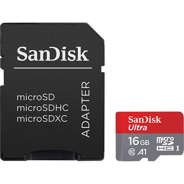 کارت حافظه MicroSDHC سن دیسک مدل Ultraکلاس 10 استاندارد UHS-I U1 سرعت 140MBps ظرفیت 16 گیگابایت به همراه آداپتور SD
