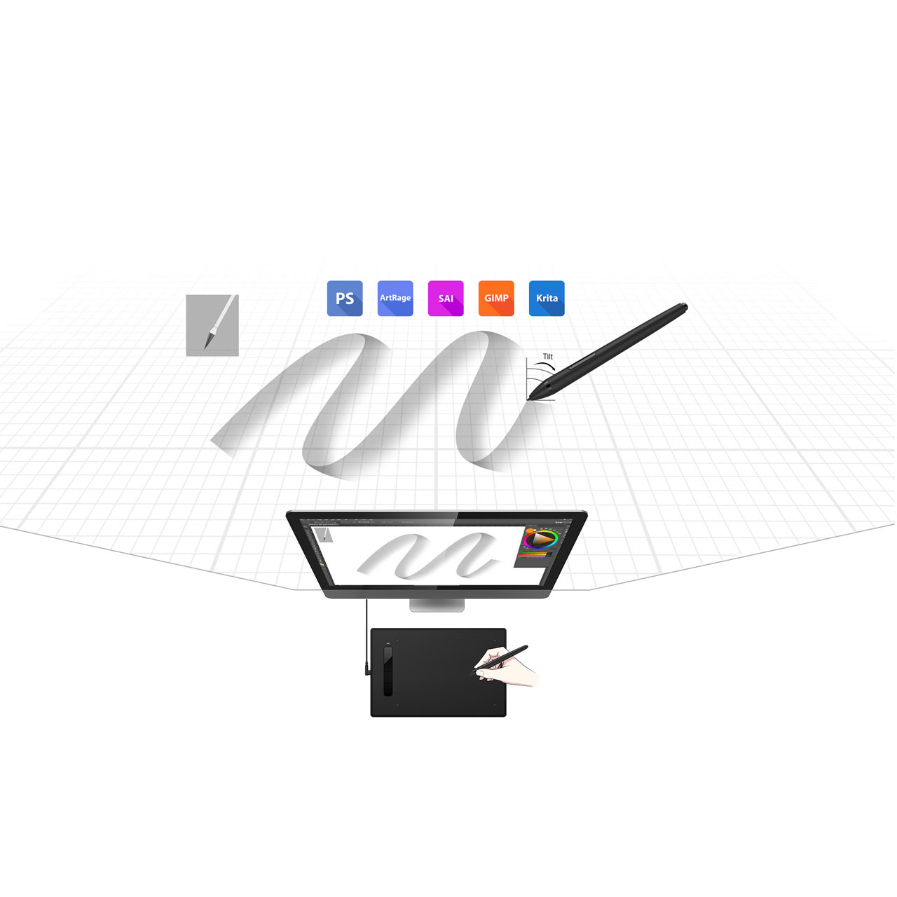 قلم نوری ایکس پی.پن مدل XP Pen Star G960S plus - Image 11