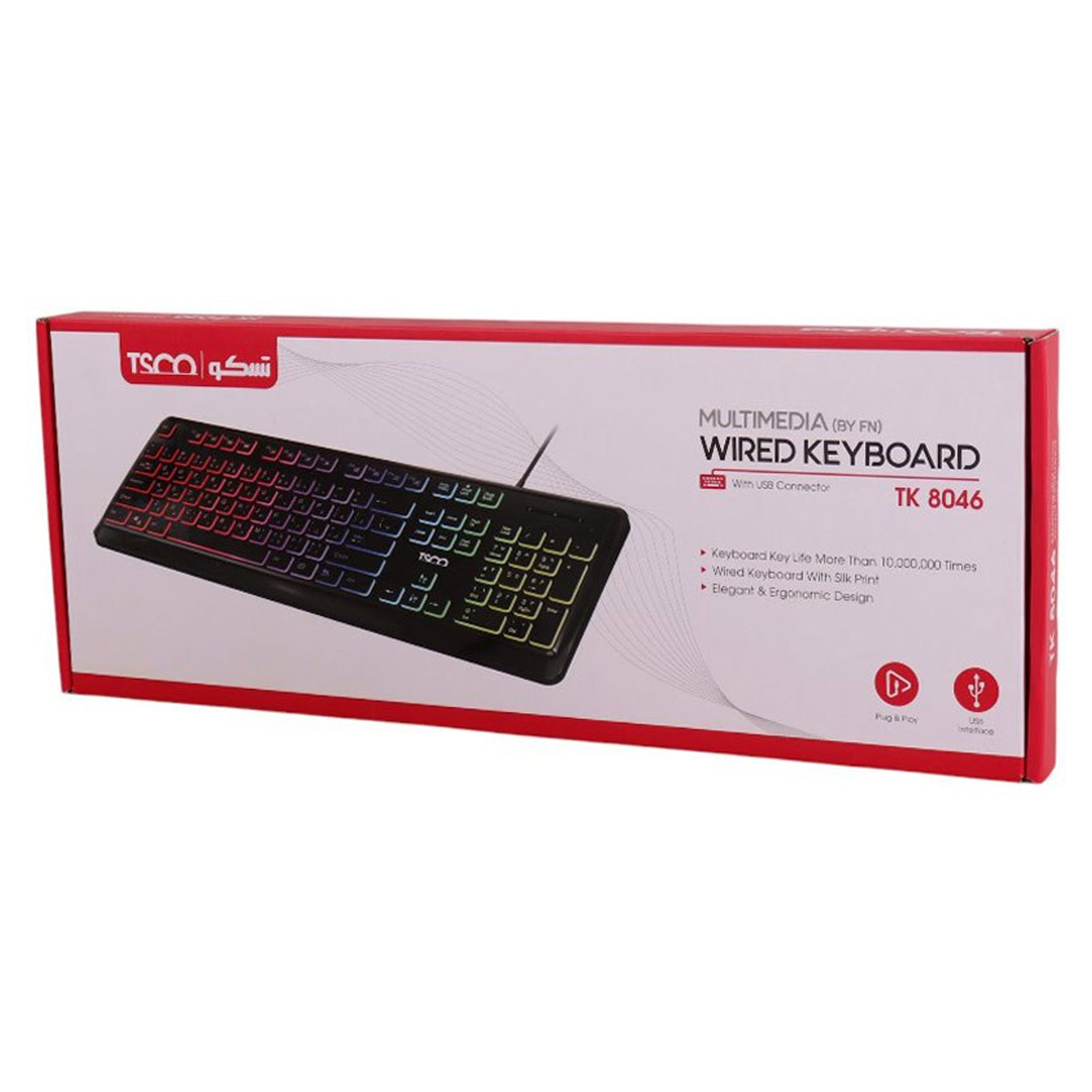 کیبورد تسکو مدل TK 8046،سوییچ ممبران، Full-size، نورپردازی RGB - Image 9