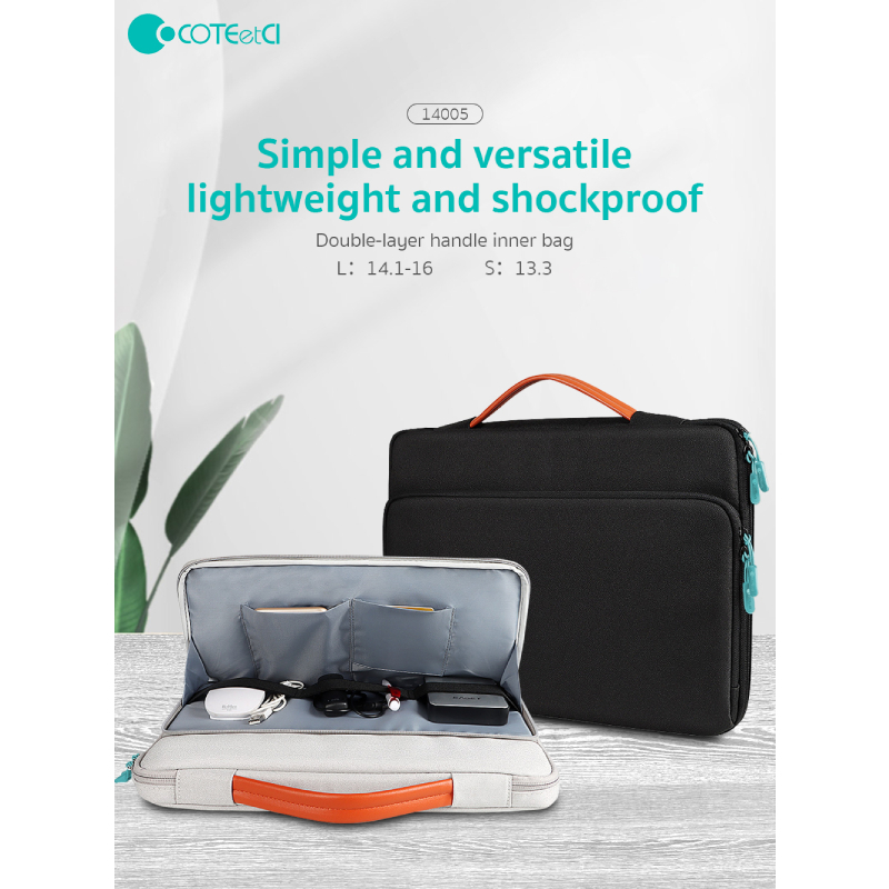 کیف لپ تاپ کوتتسی مدل NoteBooK Double handle inner bag 14015-S-BK مناسب برای لپ تاپ 13 اینچی - Image 12