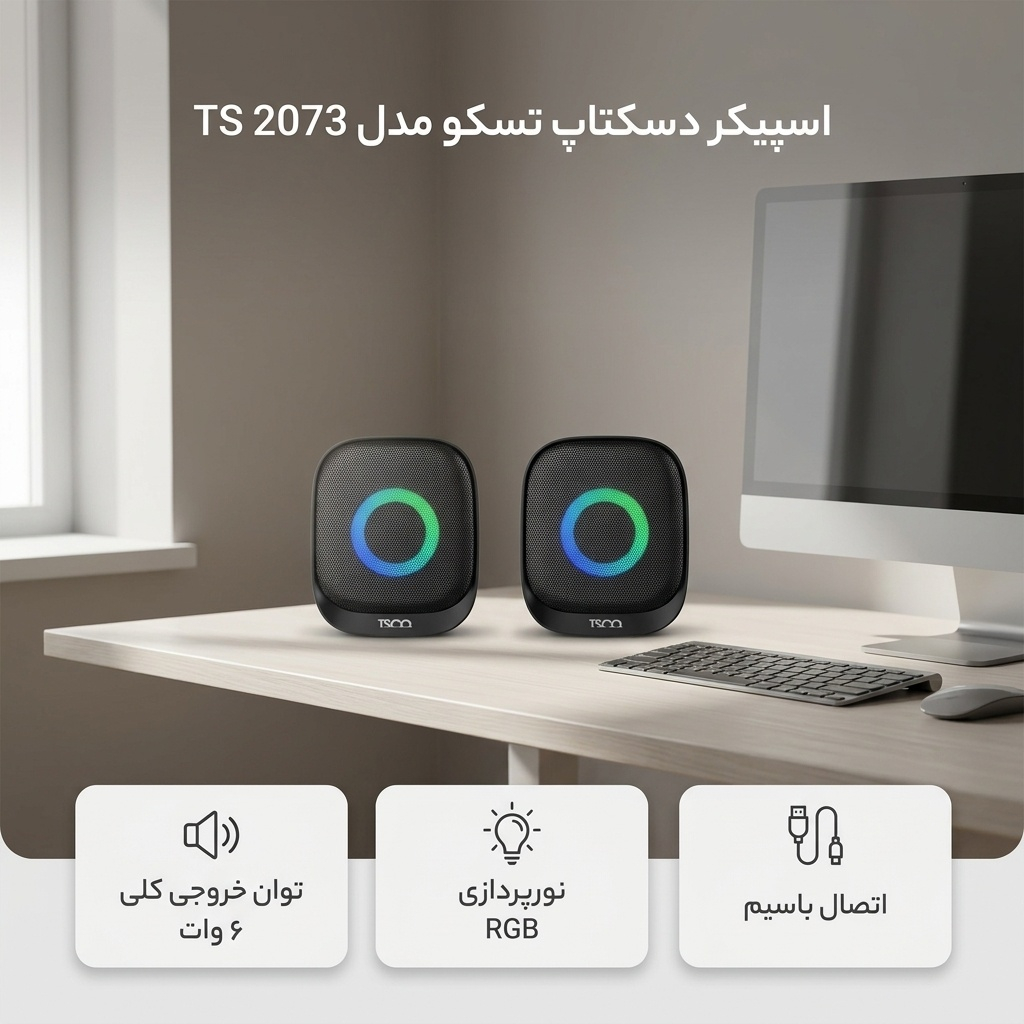 اسپیکر دسکتاپ تسکو مدل TS 2073 - Image 2